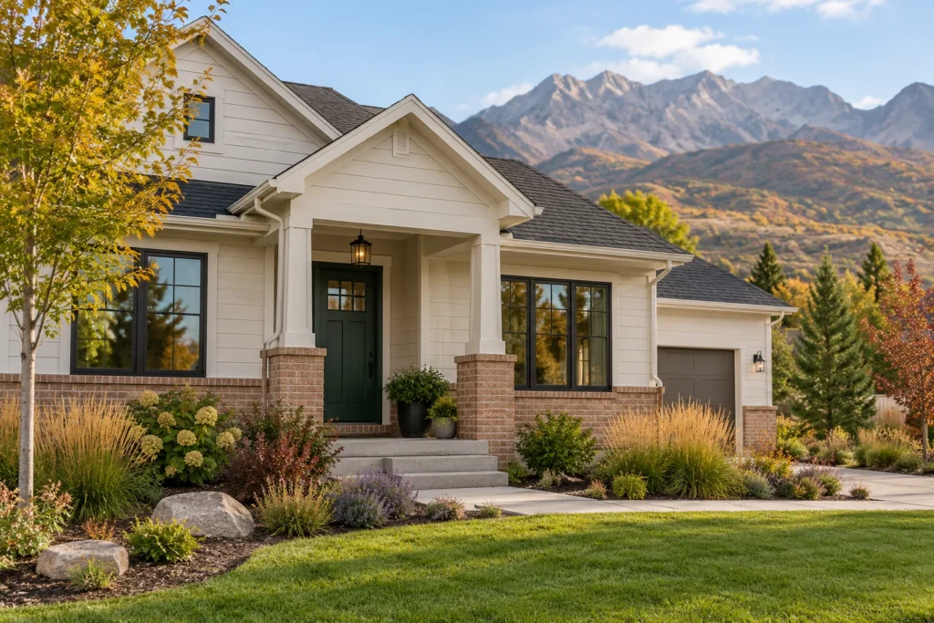 Illustrative Utah-style residential home exterior